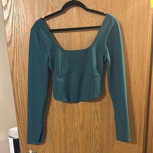 Teal Long Sleeve Women's Top